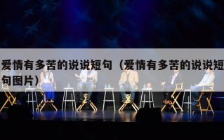 爱情有多苦的说说短句（爱情有多苦的说说短句图片）