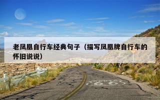 老凤凰自行车经典句子（描写凤凰牌自行车的怀旧说说）