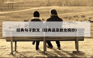 经典句子散文（经典语录散文摘抄）