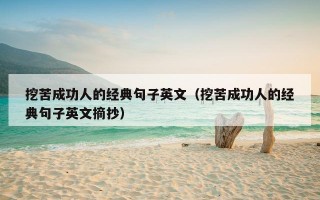 挖苦成功人的经典句子英文（挖苦成功人的经典句子英文摘抄）
