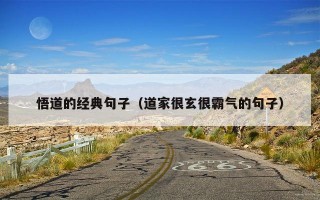 悟道的经典句子（道家很玄很霸气的句子）