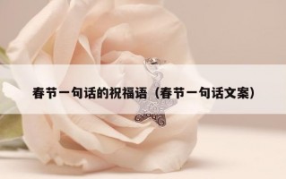 春节一句话的祝福语（春节一句话文案）