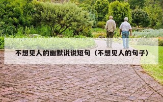 不想见人的幽默说说短句（不想见人的句子）