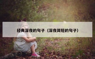 经典深夜的句子（深夜简短的句子）