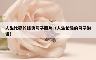 人生忙碌的经典句子图片（人生忙碌的句子说说）
