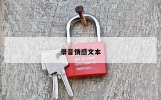 录音情感文本