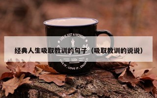 经典人生吸取教训的句子（吸取教训的说说）