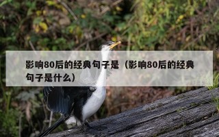 影响80后的经典句子是（影响80后的经典句子是什么）