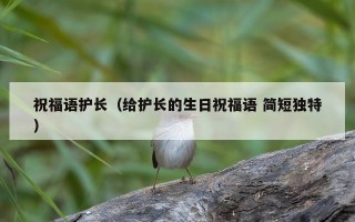 祝福语护长（给护长的生日祝福语 简短独特）