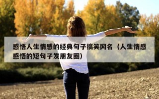 感悟人生情感的经典句子搞笑网名（人生情感感悟的短句子发朋友圈）