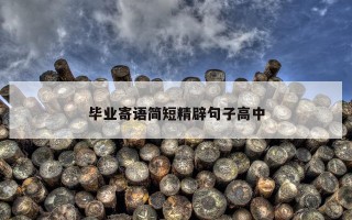 毕业寄语简短精辟句子高中