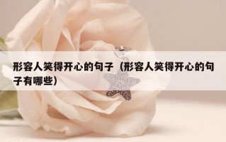形容人笑得开心的句子（形容人笑得开心的句子有哪些）