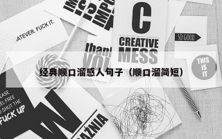 经典顺口溜感人句子（顺口溜简短）