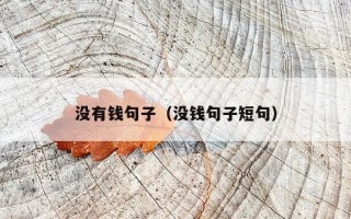 没有钱句子（没钱句子短句）