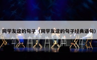 同学友谊的句子（同学友谊的句子经典语句）