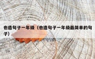 也造句子一年级（也造句子一年级最简单的句子）