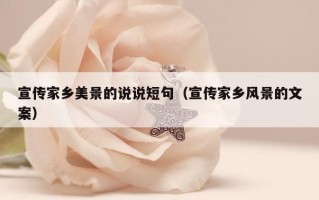 宣传家乡美景的说说短句（宣传家乡风景的文案）