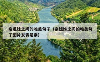 亲姐妹之间的唯美句子（亲姐妹之间的唯美句子图片发表是亲）