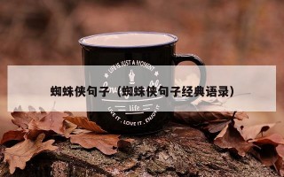 蜘蛛侠句子（蜘蛛侠句子经典语录）