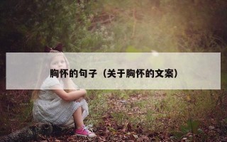胸怀的句子（关于胸怀的文案）