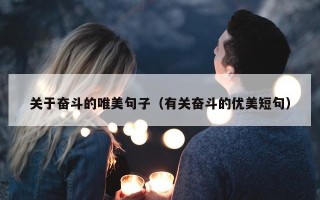 关于奋斗的唯美句子（有关奋斗的优美短句）