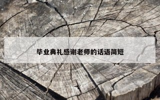 毕业典礼感谢老师的话语简短