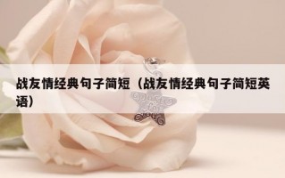 战友情经典句子简短（战友情经典句子简短英语）
