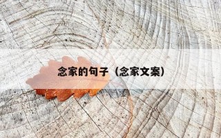 念家的句子（念家文案）