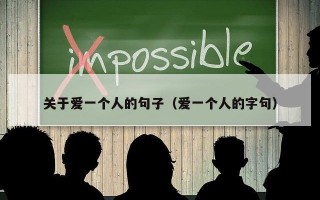 关于爱一个人的句子（爱一个人的字句）