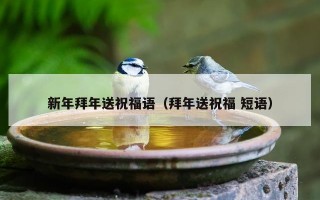 新年拜年送祝福语（拜年送祝福 短语）