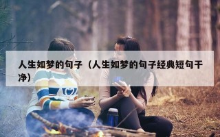 人生如梦的句子（人生如梦的句子经典短句干净）