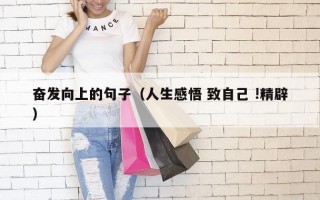 奋发向上的句子（人生感悟 致自己 !精辟）