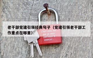 老干部党建引领经典句子（党建引领老干部工作重点在哪里）