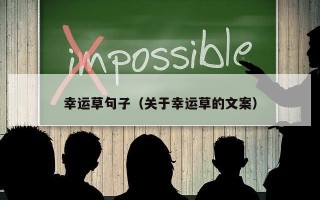 幸运草句子（关于幸运草的文案）