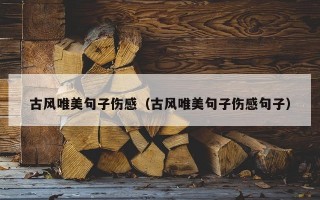 古风唯美句子伤感（古风唯美句子伤感句子）