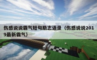 伤感说说霸气短句励志语录（伤感说说2019最新霸气）