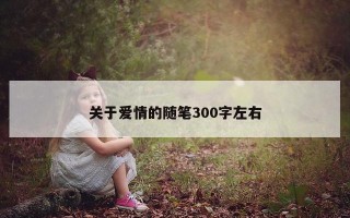 关于爱情的随笔300字左右