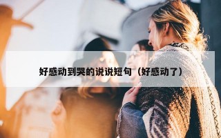 好感动到哭的说说短句（好感动了）