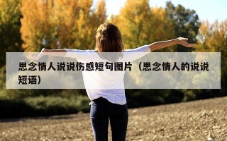 思念情人说说伤感短句图片（思念情人的说说短语）