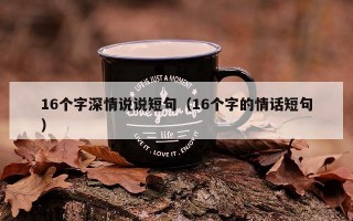 16个字深情说说短句（16个字的情话短句）