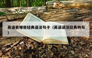 英语有哪些经典语法句子（英语语法经典例句）