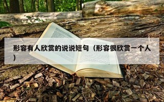 形容有人欣赏的说说短句（形容很欣赏一个人）