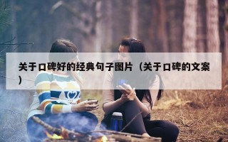 关于口碑好的经典句子图片（关于口碑的文案）