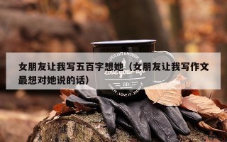 女朋友让我写五百字想她（女朋友让我写作文最想对她说的话）