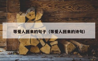 等爱人回来的句子（等爱人回来的诗句）