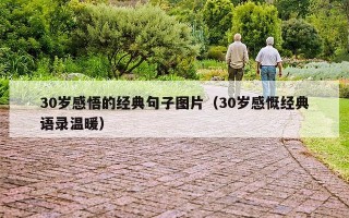 30岁感悟的经典句子图片（30岁感慨经典语录温暖）