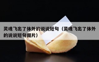 灵魂飞出了体外的说说短句（灵魂飞出了体外的说说短句图片）