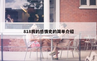 818我的感情史的简单介绍