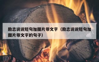 励志说说短句加图片带文字（励志说说短句加图片带文字的句子）