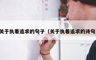 关于执着追求的句子（关于执着追求的诗句）